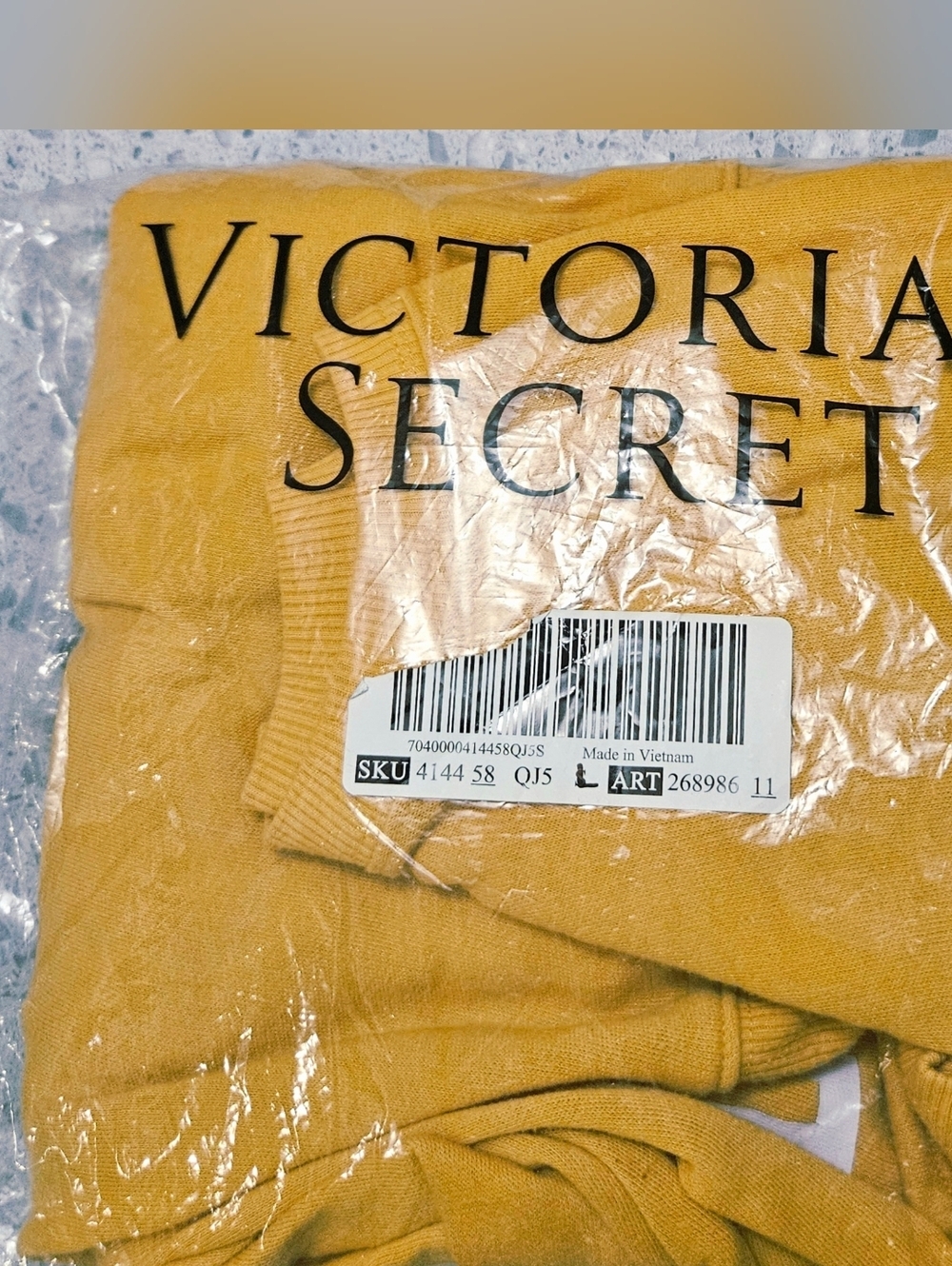 PINK Victoria's Secret Logo sleeve crew neck sweatshirt pre-owned vintage large - Picture 3 of 8